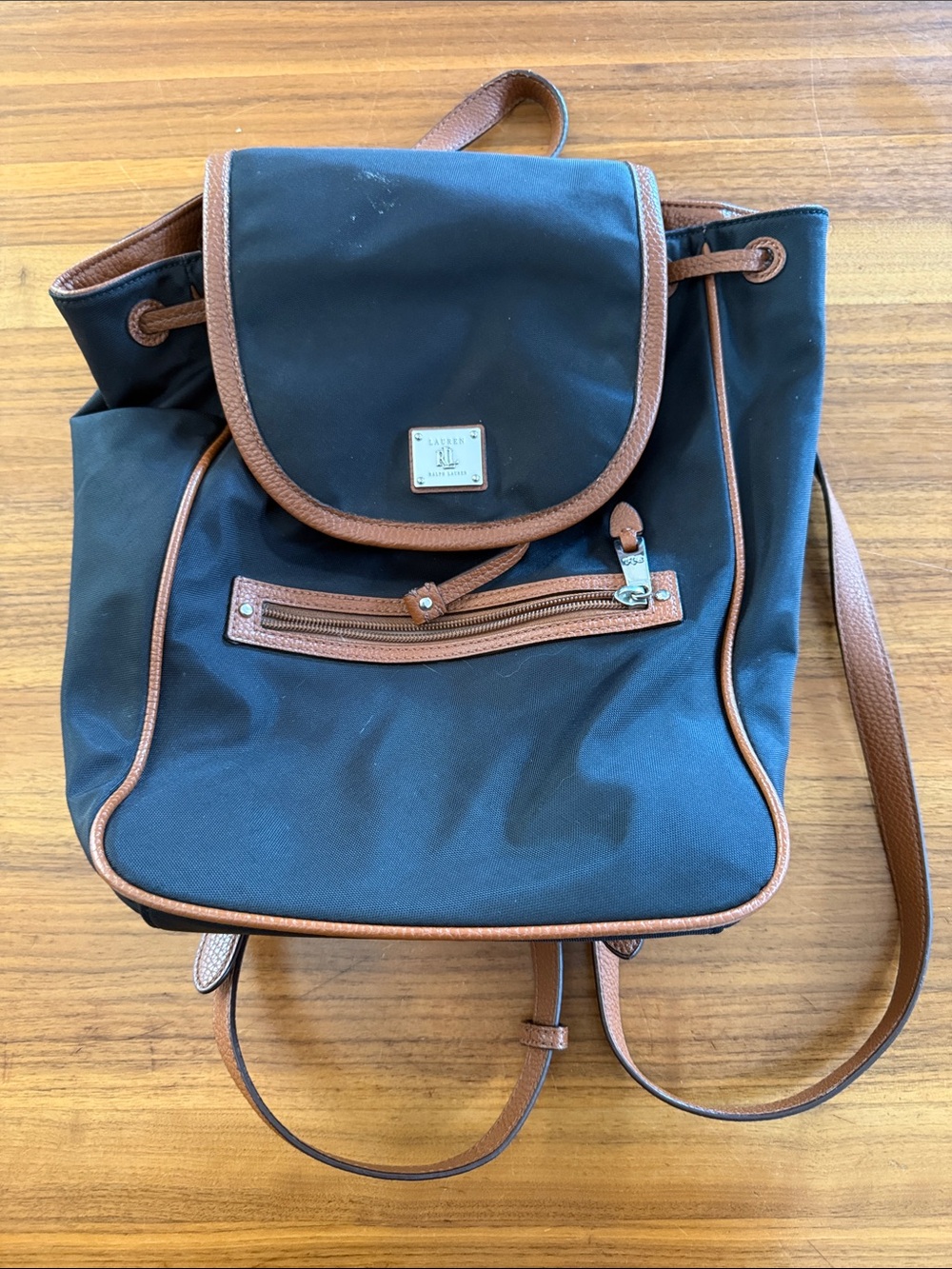 Lauren Ralph Lauren Black Nylon Stockwell Backpack